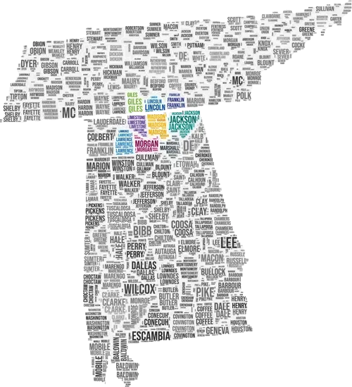 Map of the counties we serve in North Alabama and South Tennessee (opens a larger map in a new tab)